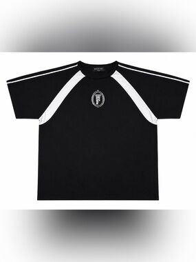 White Fox Boutique Black White Contrast Oversized T-Shirt Tee S/M Logo